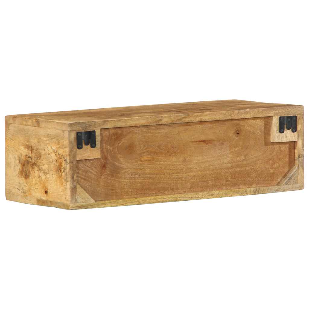Meuble TV mural 60x30x19 cm bois massif de manguier brut - XIOS