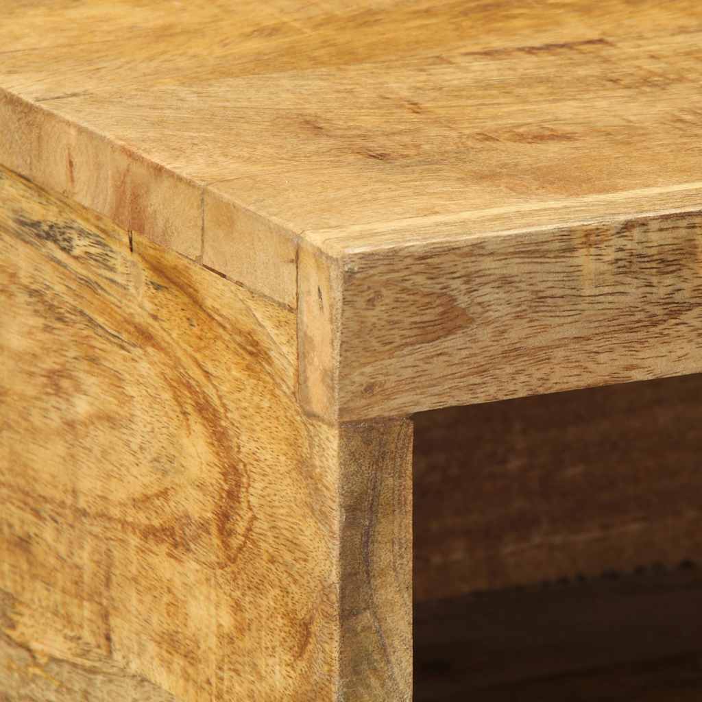 Meuble TV mural 60x30x19 cm bois massif de manguier brut - XIOS