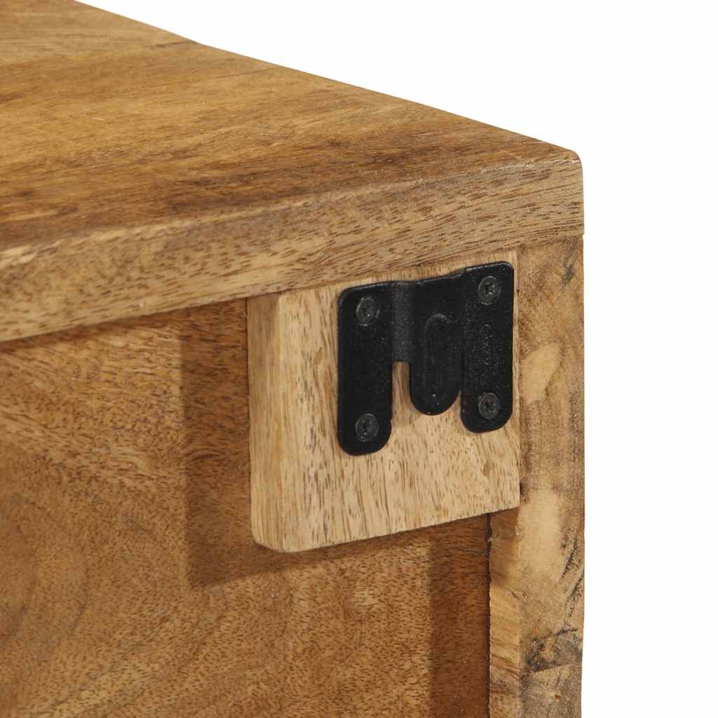 Meuble TV mural 60x30x19 cm bois massif de manguier brut - XIOS