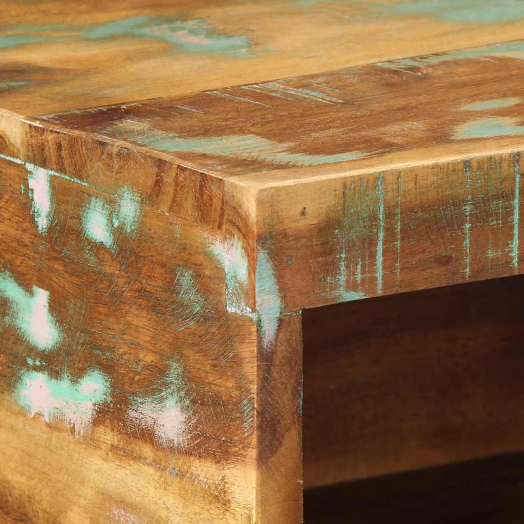 Meuble TV mural 60x30x19 cm bois massif de récupération - XIOS