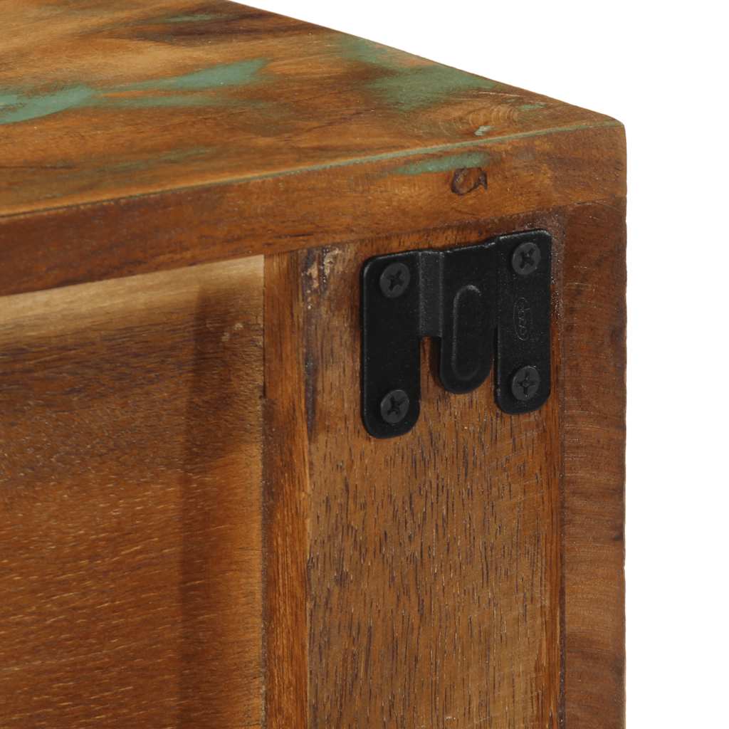 Meuble TV mural 60x30x19 cm bois massif de récupération - XIOS