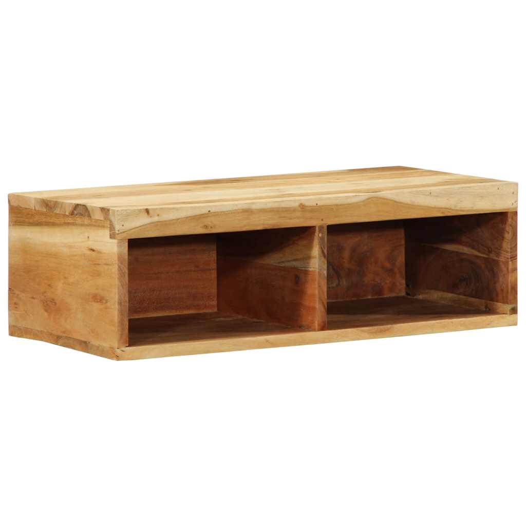 Meuble TV mural 60x30x19 cm bois massif d'acacia - XIOS