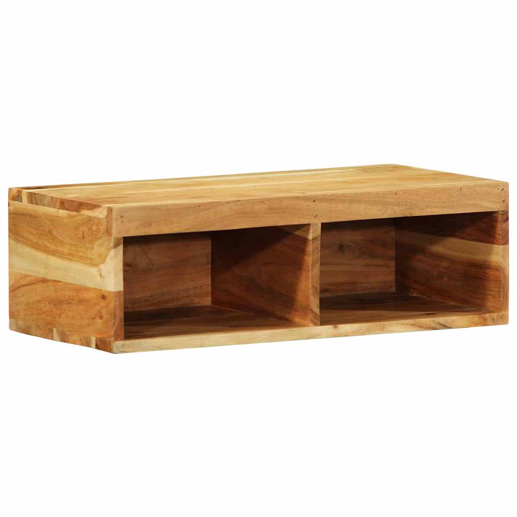 Meuble TV mural 60x30x19 cm bois massif d'acacia - XIOS