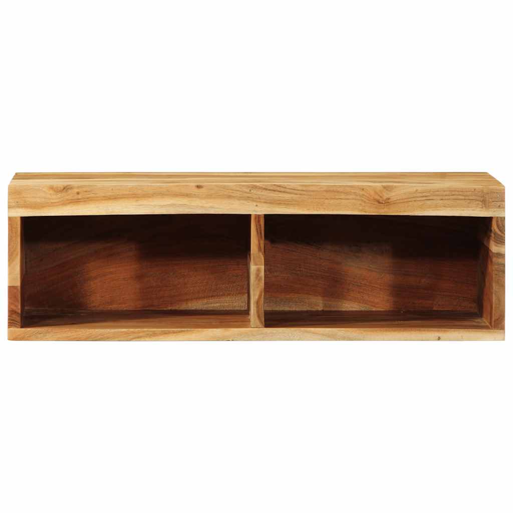 Meuble TV mural 60x30x19 cm bois massif d'acacia - XIOS