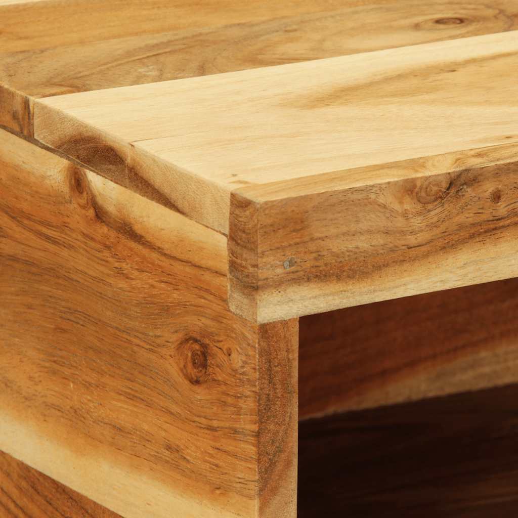 Meuble TV mural 60x30x19 cm bois massif d'acacia - XIOS