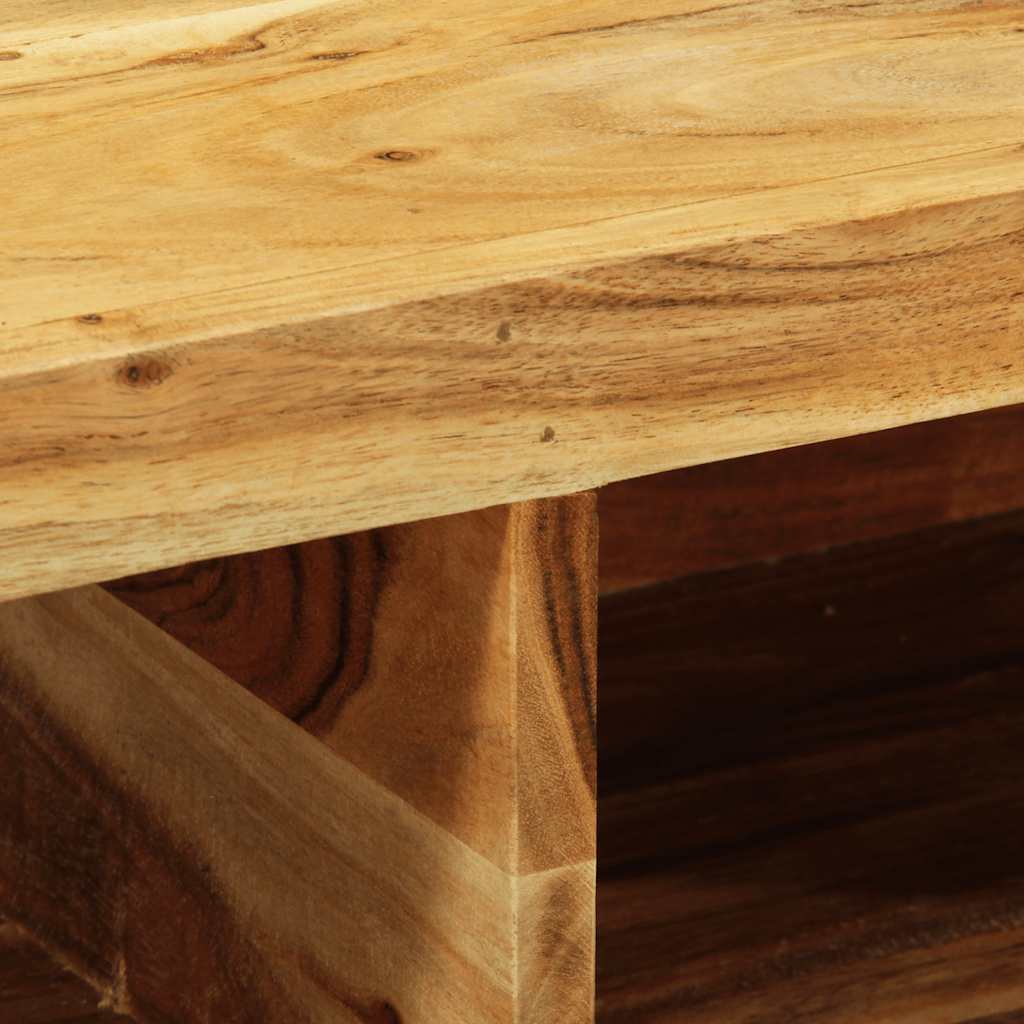 Meuble TV mural 60x30x19 cm bois massif d'acacia - XIOS