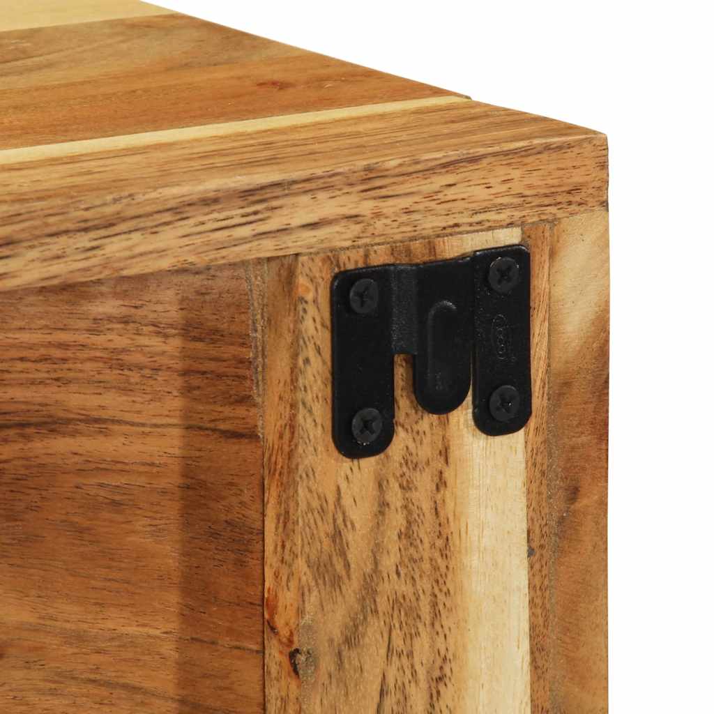 Meuble TV mural 60x30x19 cm bois massif d'acacia - XIOS