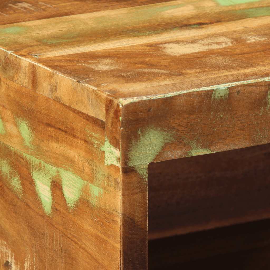 Meuble TV mural 80x30x19 cm bois massif de récupération - XIOS