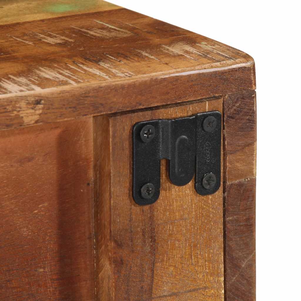 Meuble TV mural 80x30x19 cm bois massif de récupération - XIOS