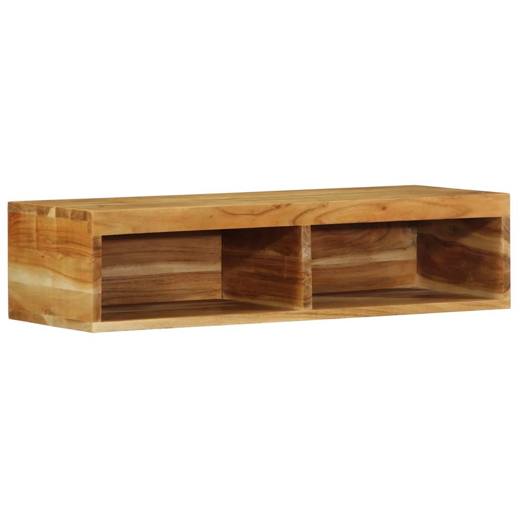 Meuble TV mural 80x30x19 cm bois massif d'acacia - XIOS