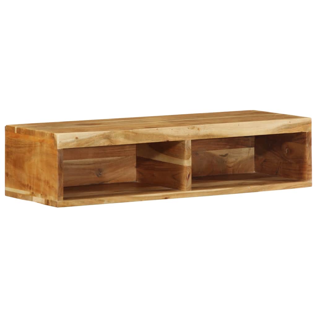 Meuble TV mural 80x30x19 cm bois massif d'acacia - XIOS