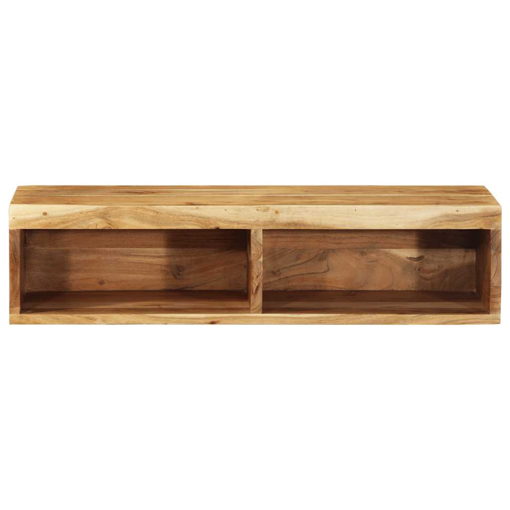 Meuble TV mural 80x30x19 cm bois massif d'acacia - XIOS