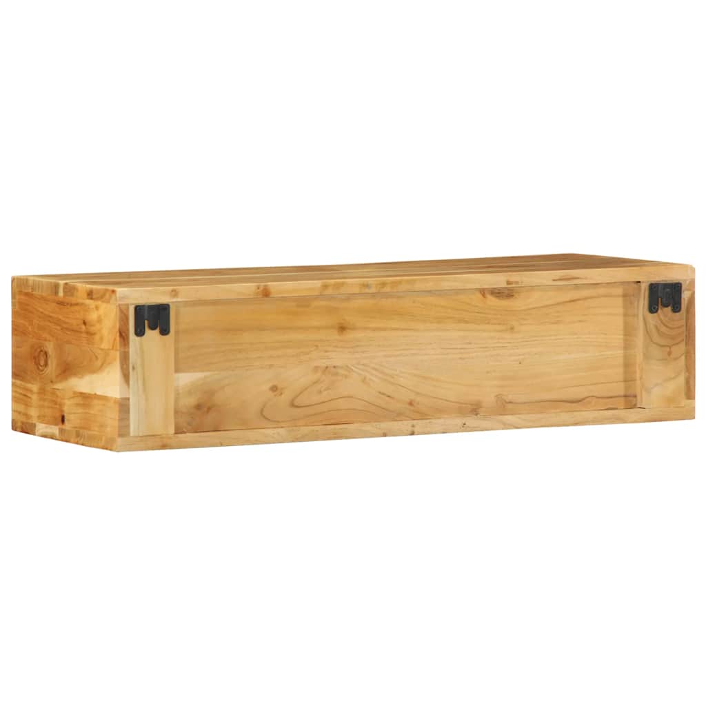 Meuble TV mural 80x30x19 cm bois massif d'acacia - XIOS