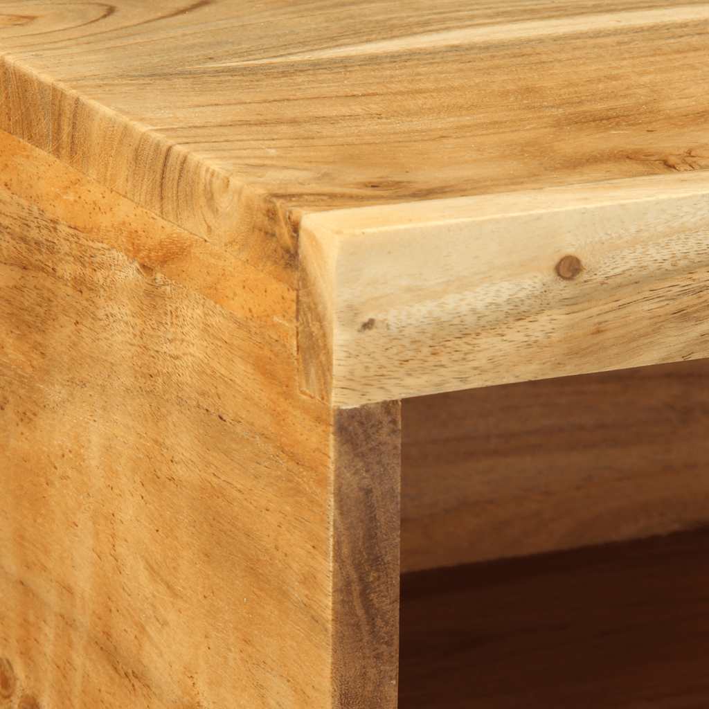 Meuble TV mural 80x30x19 cm bois massif d'acacia - XIOS