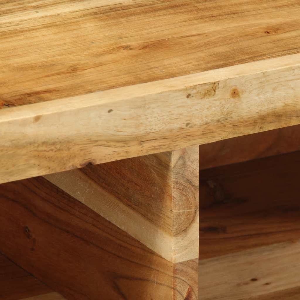 Meuble TV mural 80x30x19 cm bois massif d'acacia - XIOS