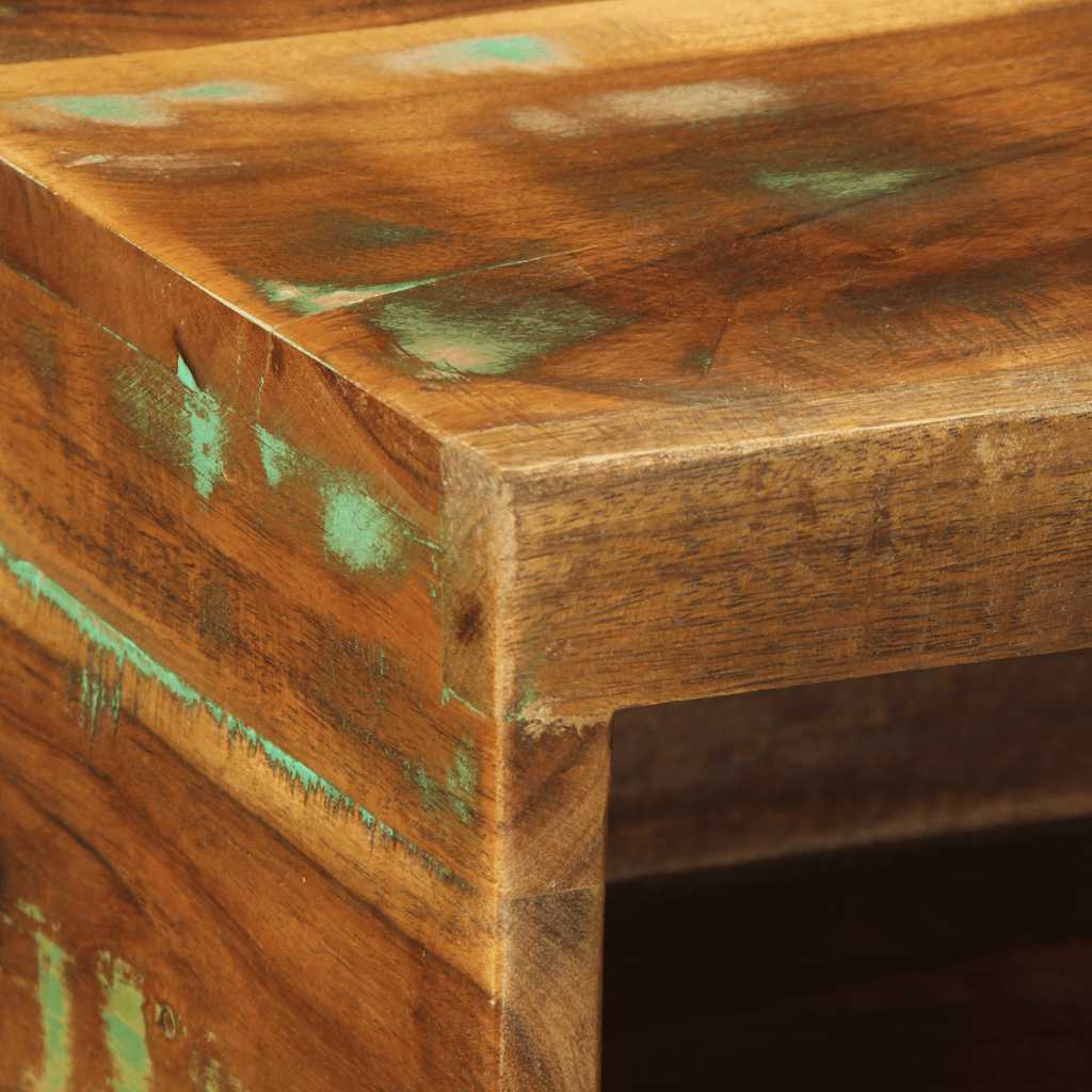 Meuble TV mural 100x30x19 cm bois massif de récupération - XIOS