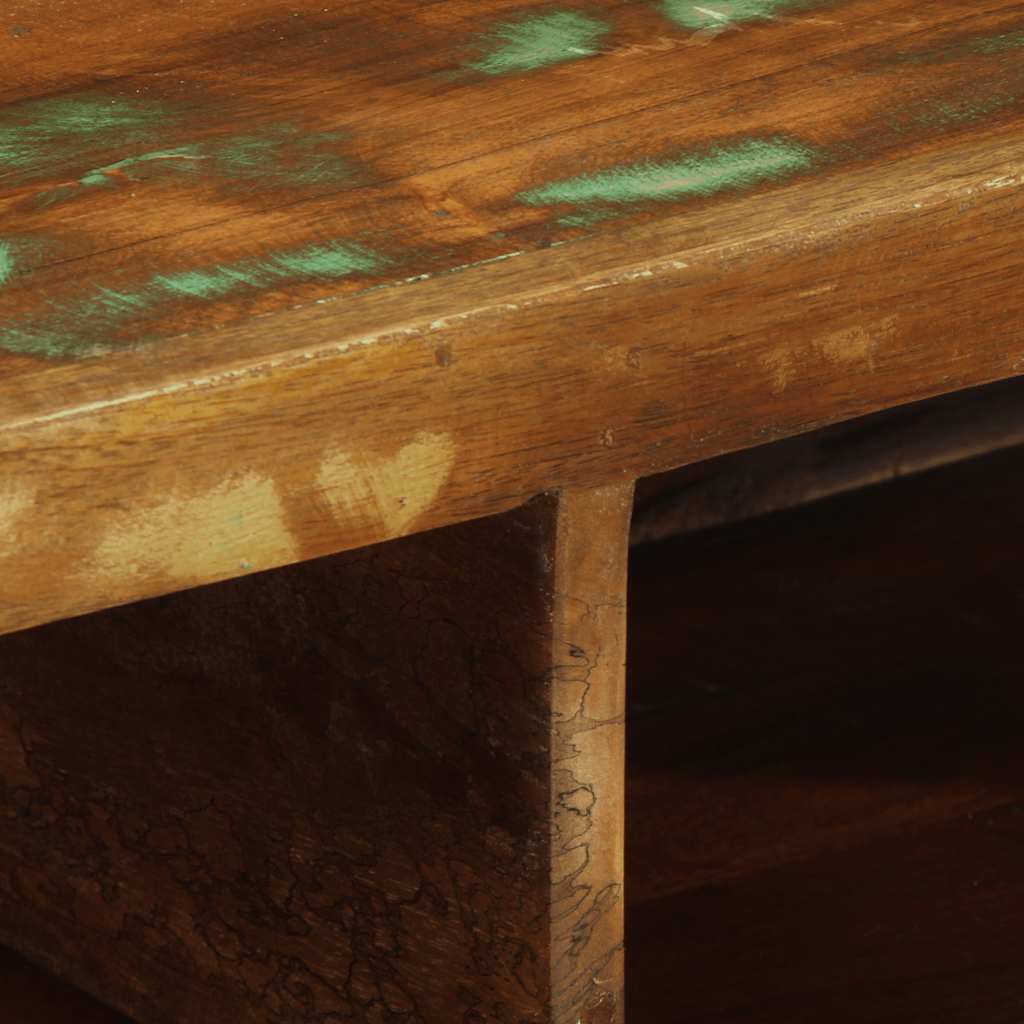 Meuble TV mural 100x30x19 cm bois massif de récupération - XIOS