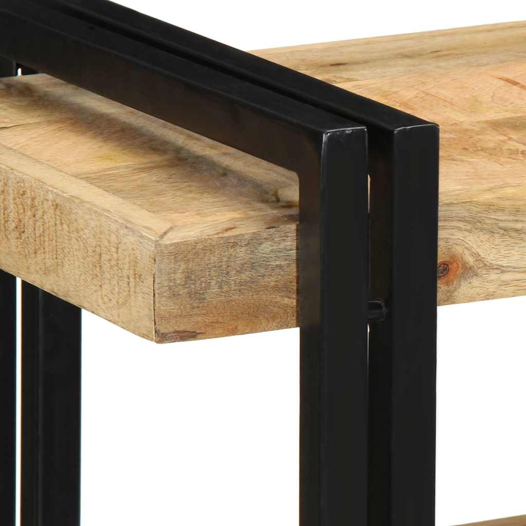 Étagère murale 70x33x35 cm bois de manguier massif brut - XIOS