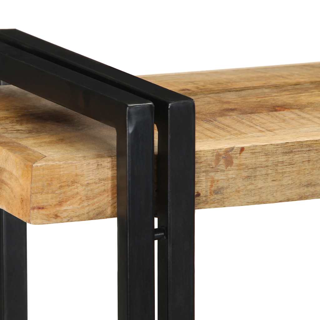 Étagère murale 90x33x45 cm bois de manguier massif brut - XIOS