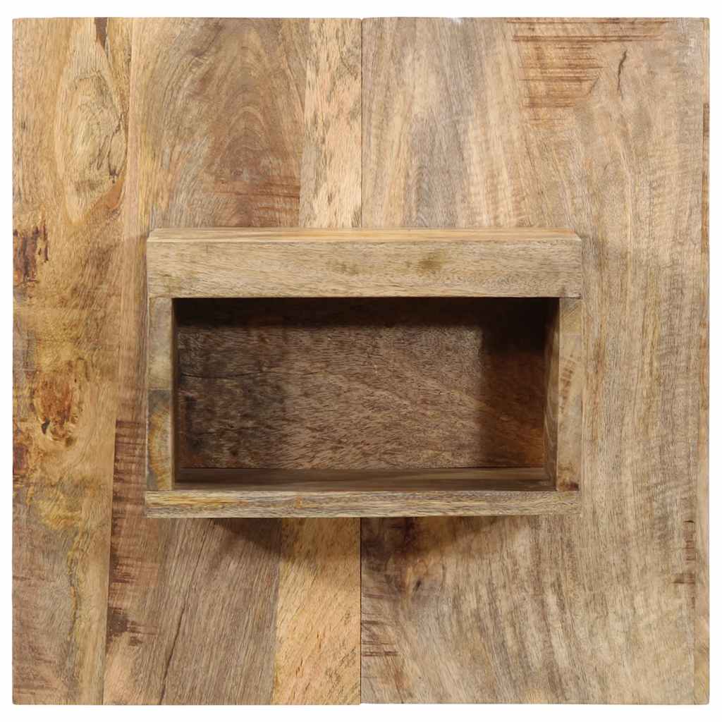 Table de chevet 50x27x50 cm bois massif de manguier brut - XIOS