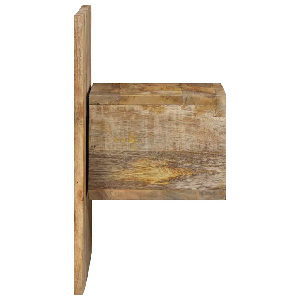 Table de chevet 50x27x50 cm bois massif de manguier brut - XIOS