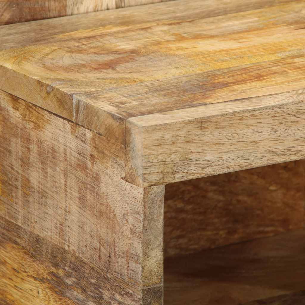 Table de chevet 50x27x50 cm bois massif de manguier brut - XIOS