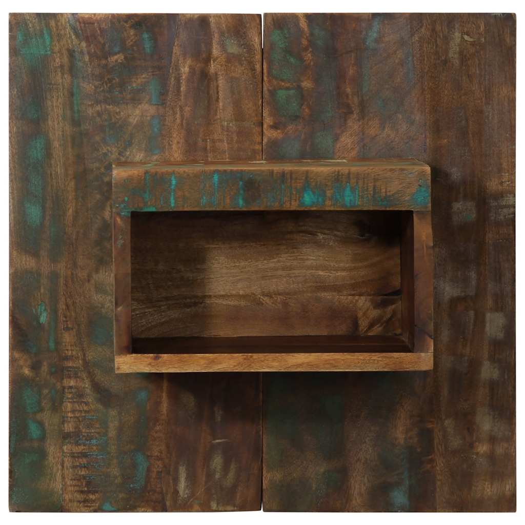 Table de chevet multicolore 50x27x50 cm bois de récupération - XIOS