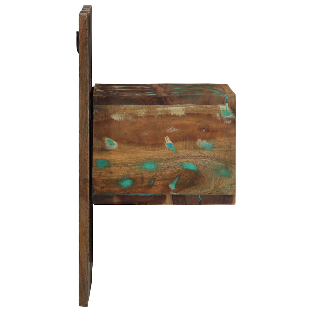 Table de chevet multicolore 50x27x50 cm bois de récupération - XIOS