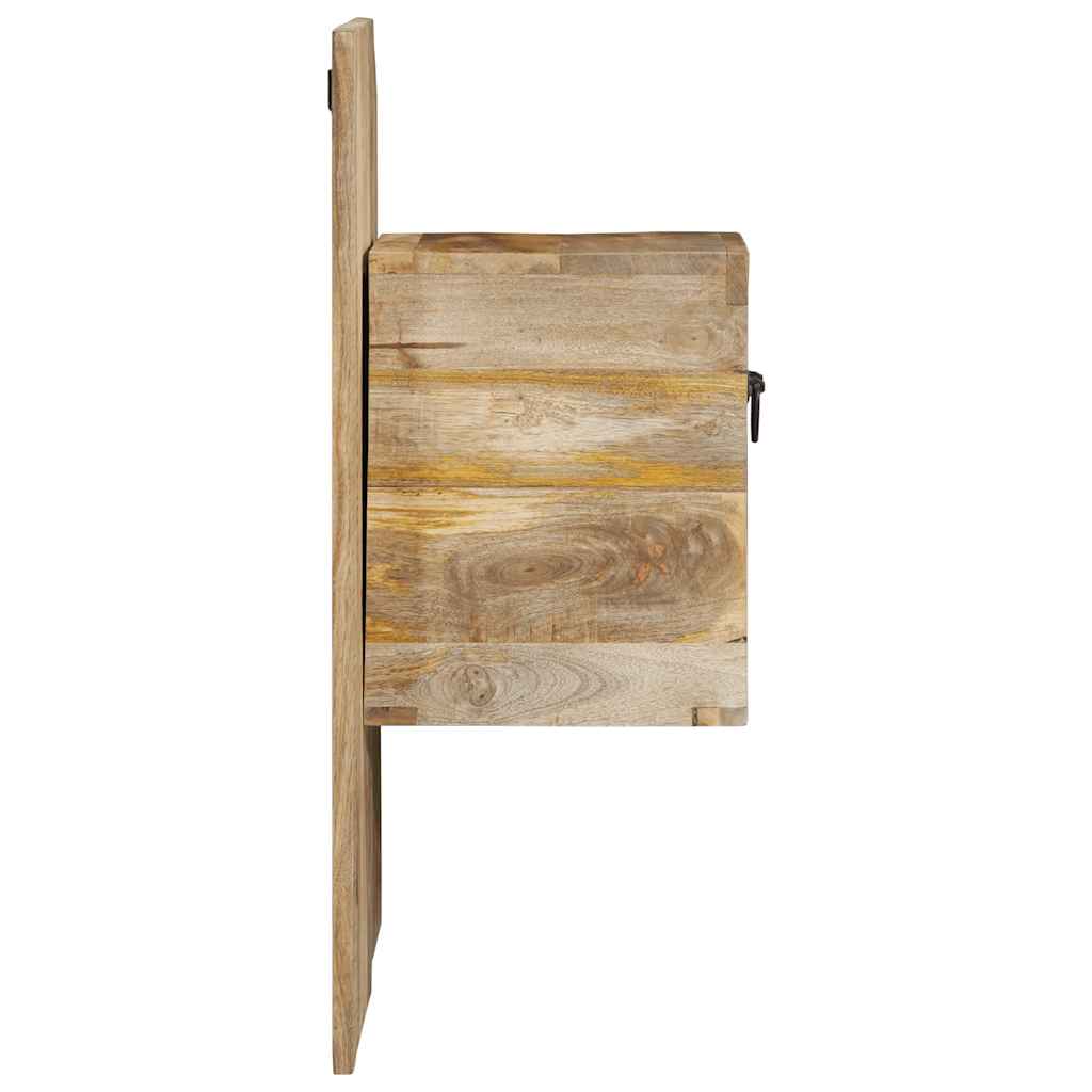 Table de chevet 60x32x80 cm bois massif de manguier brut - XIOS