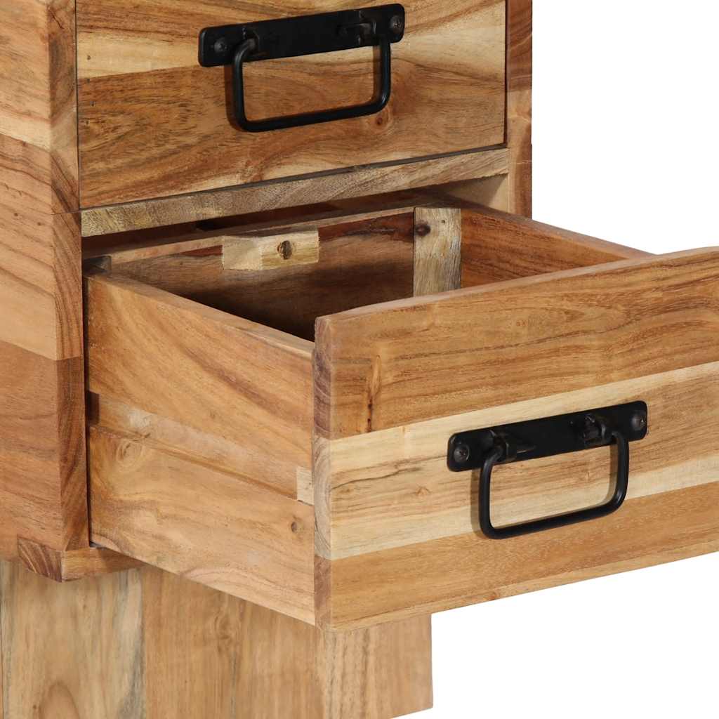 Table de chevet 60x32x80 cm bois d'acacia solide - XIOS