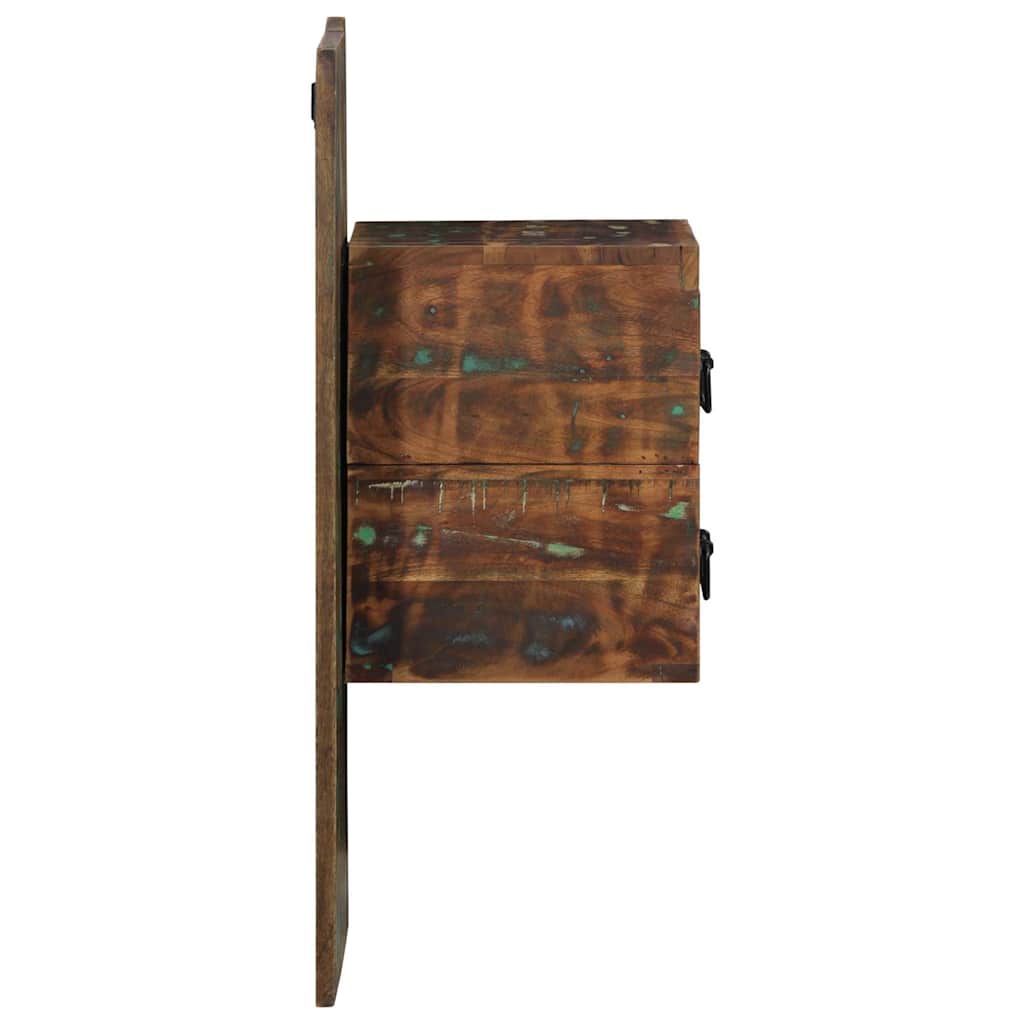 Table de chevet multicolore 60x32x80 cm bois de récupération - XIOS