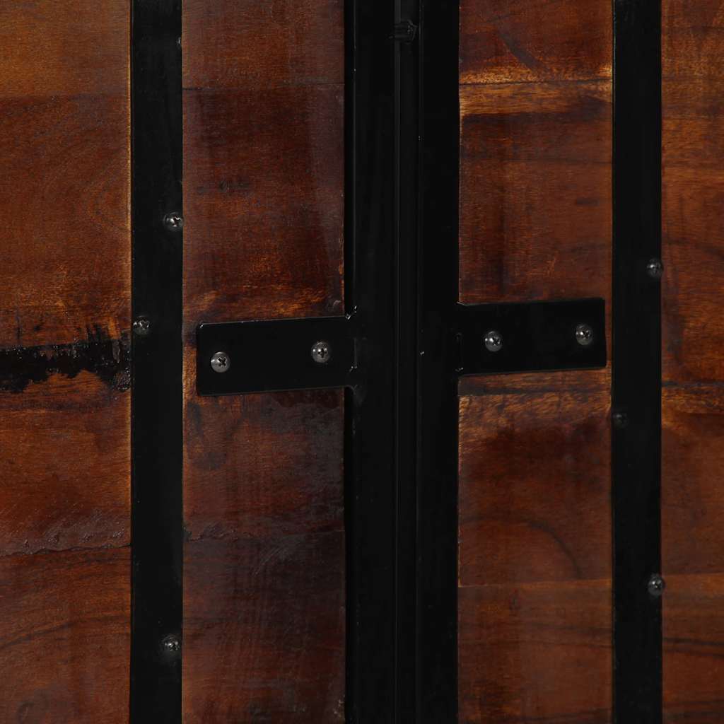 Tête de lit 140 cm bois massif récupéré et fer - XIOS