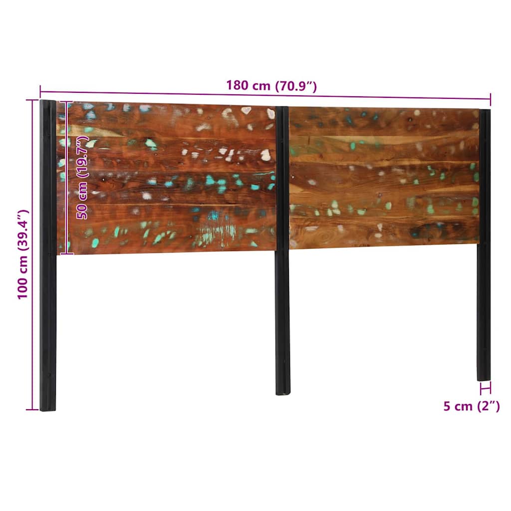 Tête de lit 180 cm bois massif récupéré et fer - XIOS