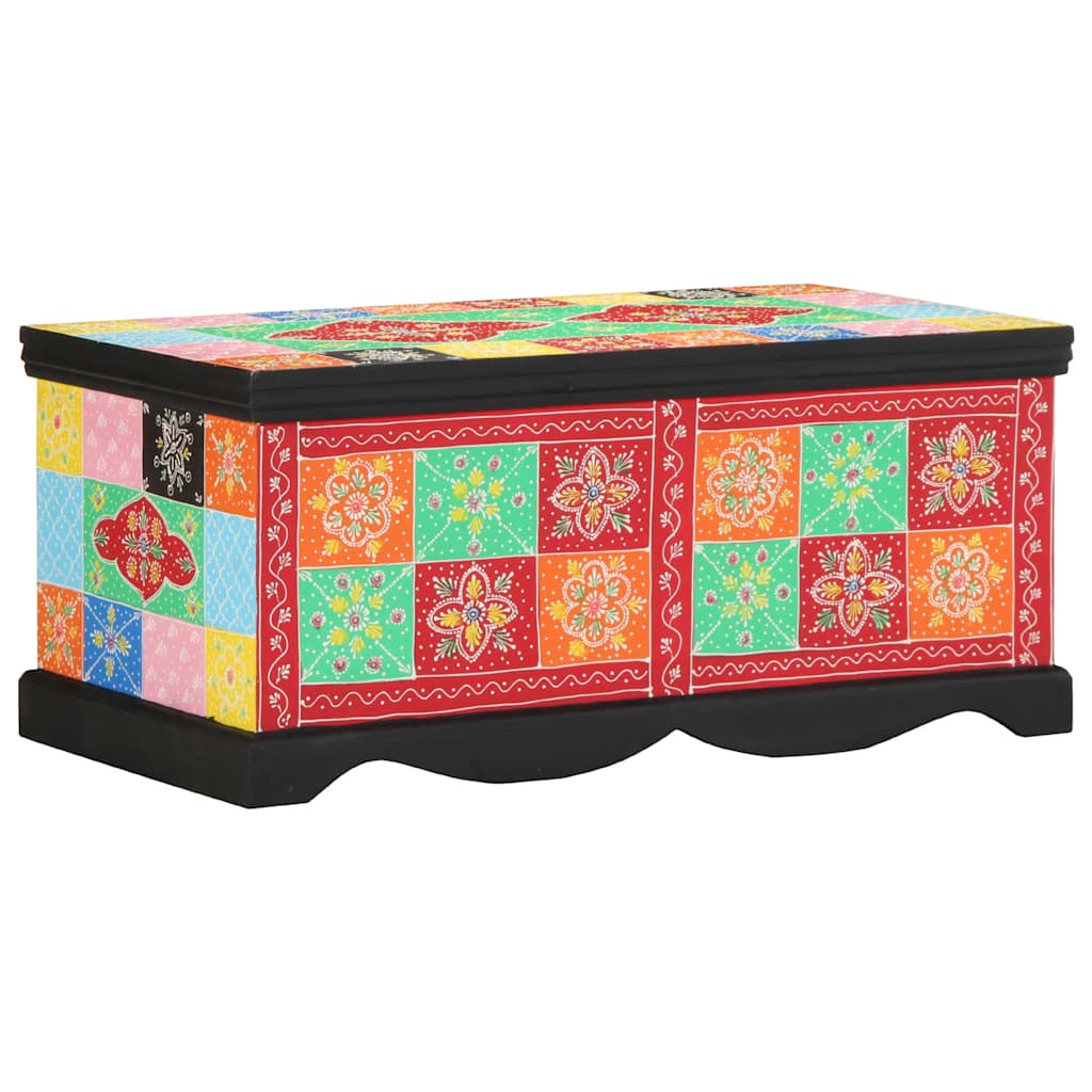 Table basse multicolore 90x50x40 cm bois de manguier massif - XIOS