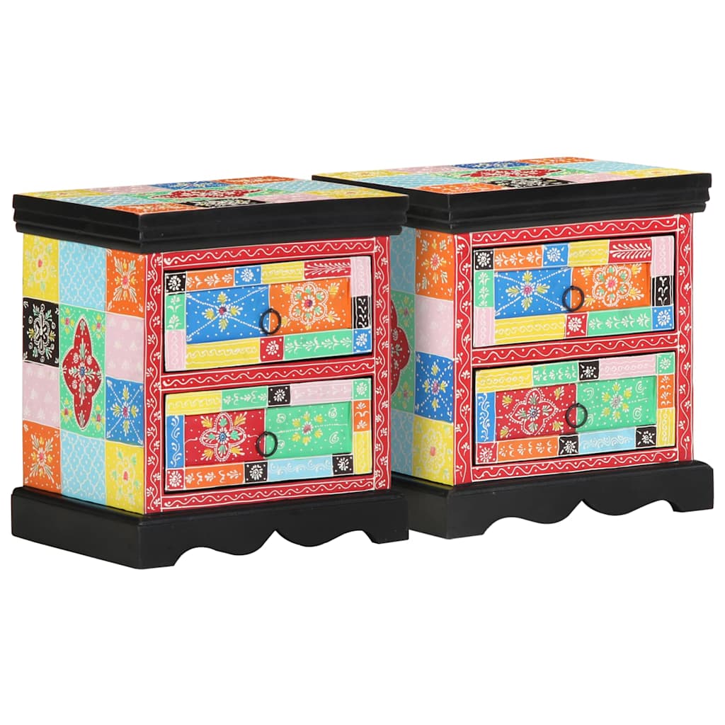 Cabinet de chevet avec tiroir 2 pcs Multicolore 40 x 35 x 45 cm - XIOS