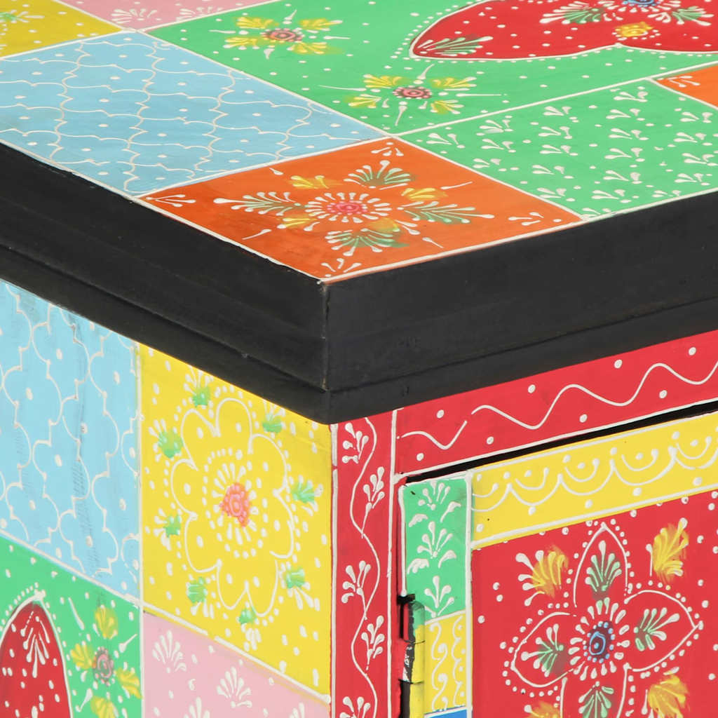 Meuble TV Multicolore 100 x 35 x 50 cm Bois de manguier massif - XIOS