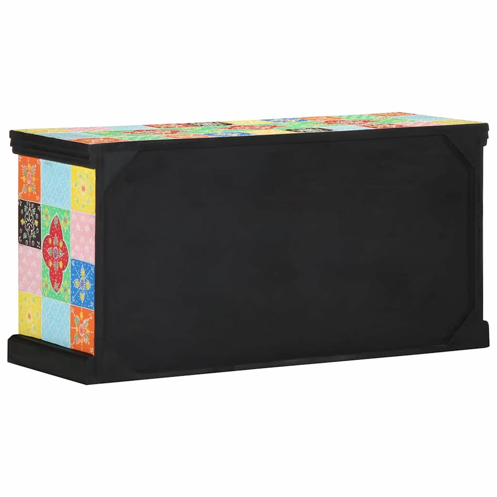 Meuble TV Multicolore 100 x 35 x 50 cm Bois de manguier massif - XIOS
