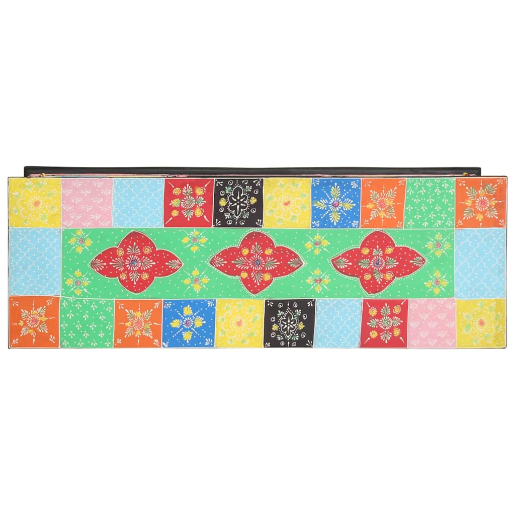 Meuble TV Multicolore 100 x 35 x 50 cm Bois de manguier massif - XIOS
