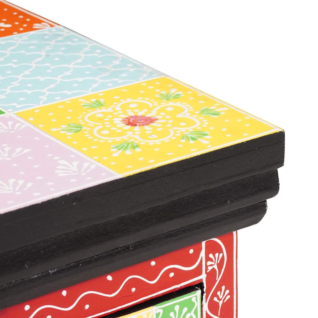 Meuble TV Multicolore 60 x 30 x 24 cm Bois de manguier massif - XIOS