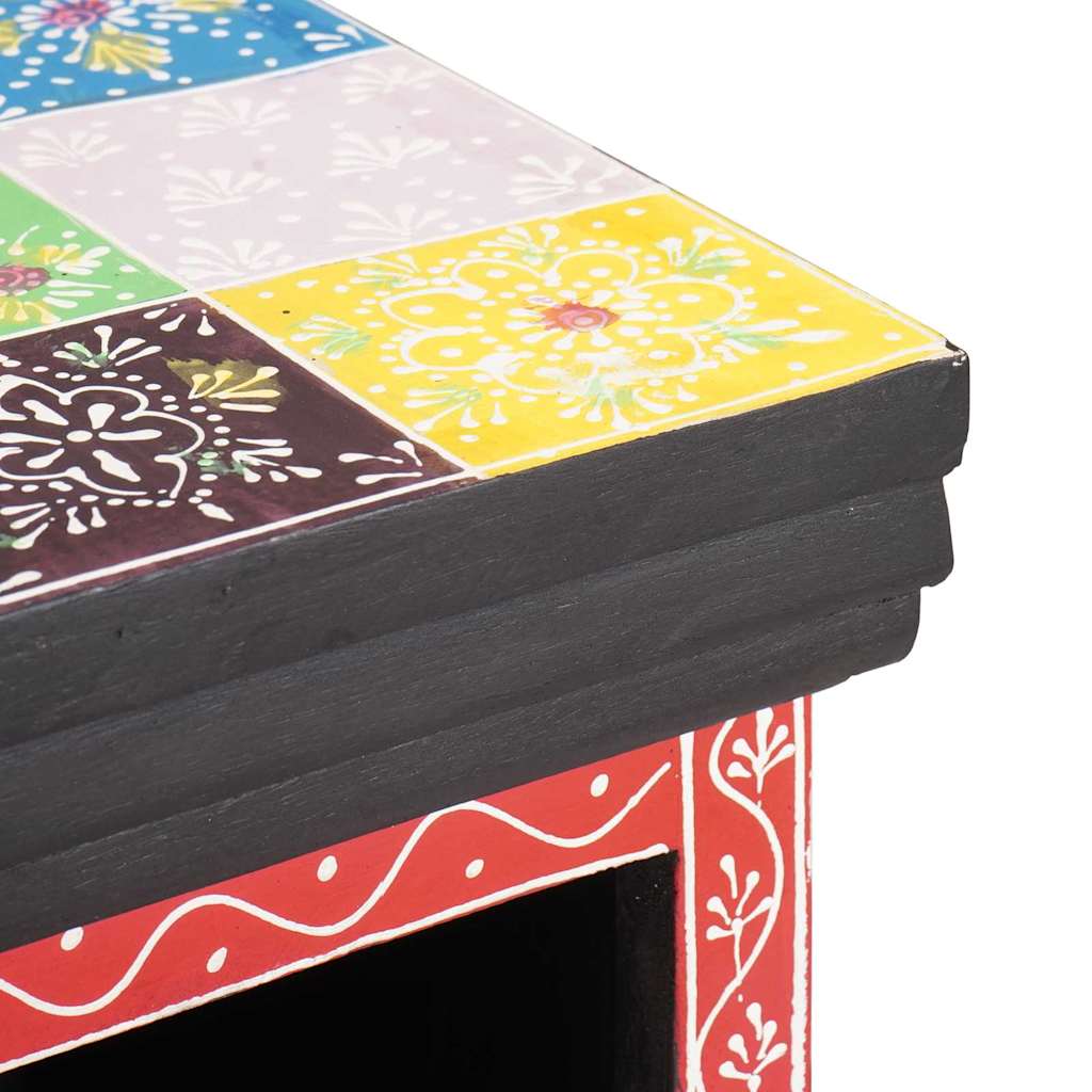 Commode Multicolore 30 x 30 x 90 cm Bois de manguier massif - XIOS