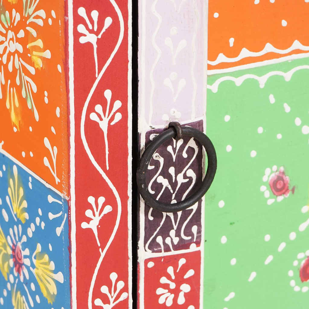 Commode Multicolore 30 x 30 x 90 cm Bois de manguier massif - XIOS