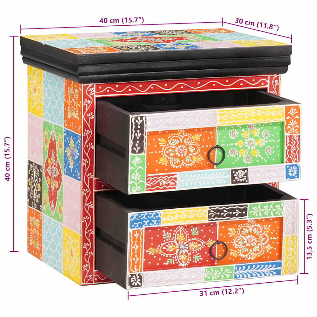 Cabinet de chevet avec tiroir Multicolore 40 x 30 x 40 cm - XIOS