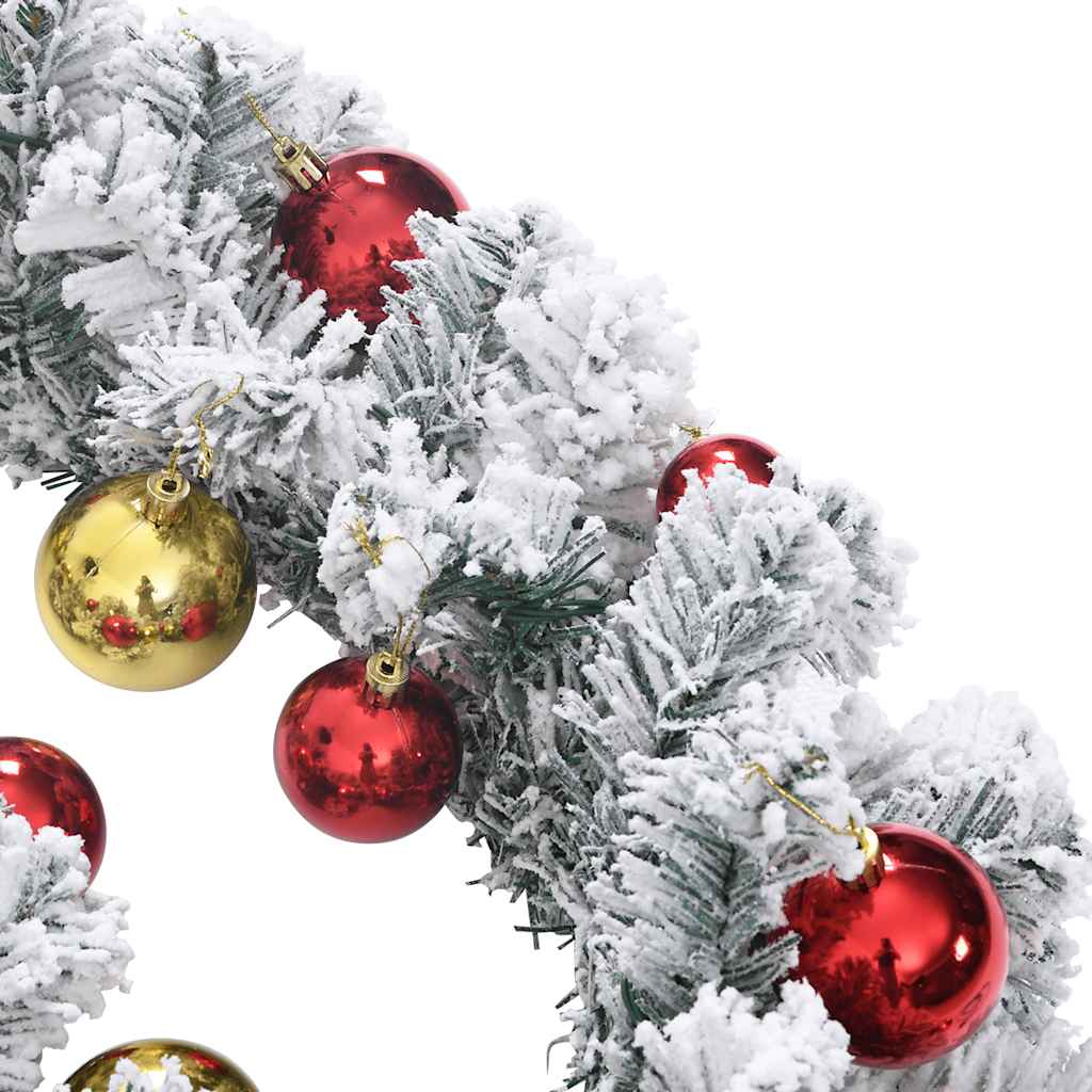 Guirlande de Noël avec boules et lumières LED vert 5 m PVC - XIOS