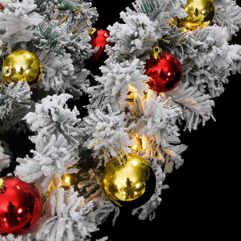 Guirlande de Noël avec boules et lumières LED vert 5 m PVC - XIOS
