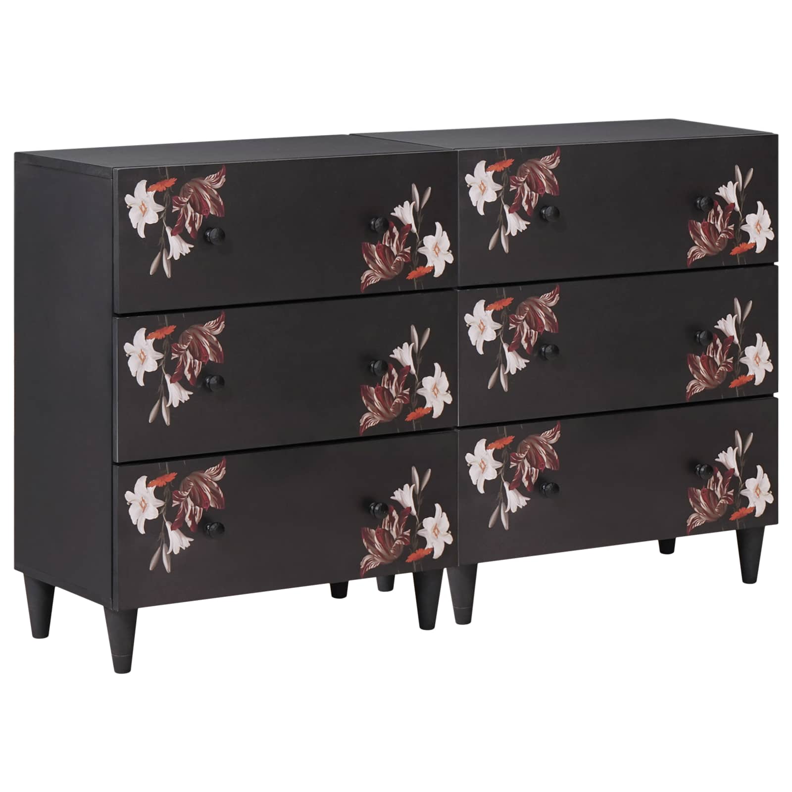 Armoires de rangement 2 pc 120 x 33 x 75 cm Multicolore