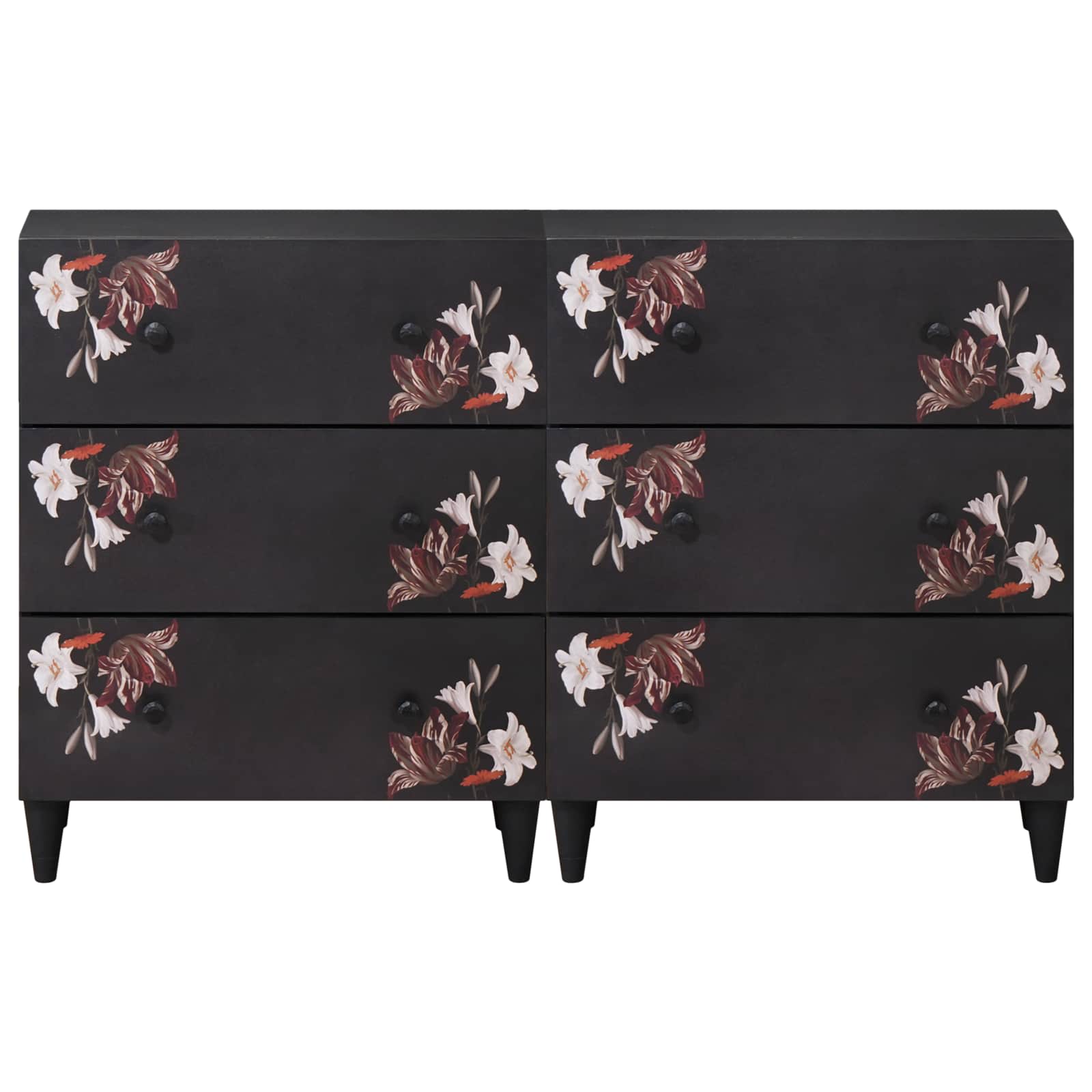 Armoires de rangement 2 pc 120 x 33 x 75 cm Multicolore