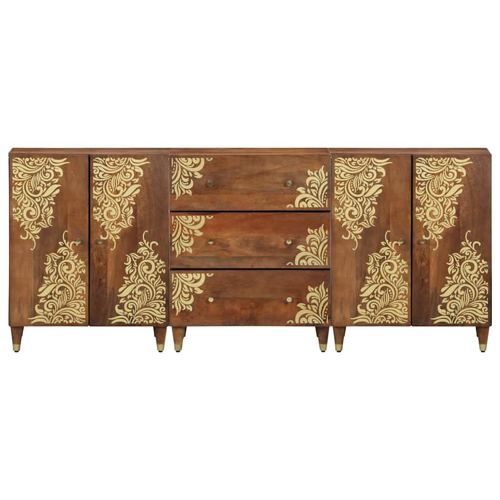 Ensemble de mobilier de salle de bain 3 pcs Miel marron et or - XIOS