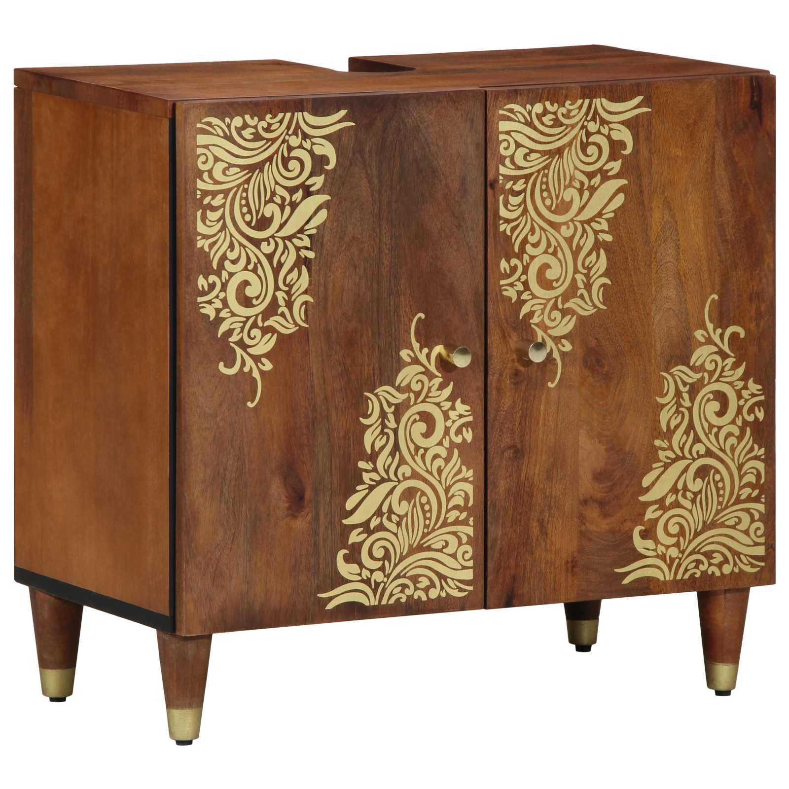 Ensemble de Meubles de Salle de Bain 3 pièces Marron miel