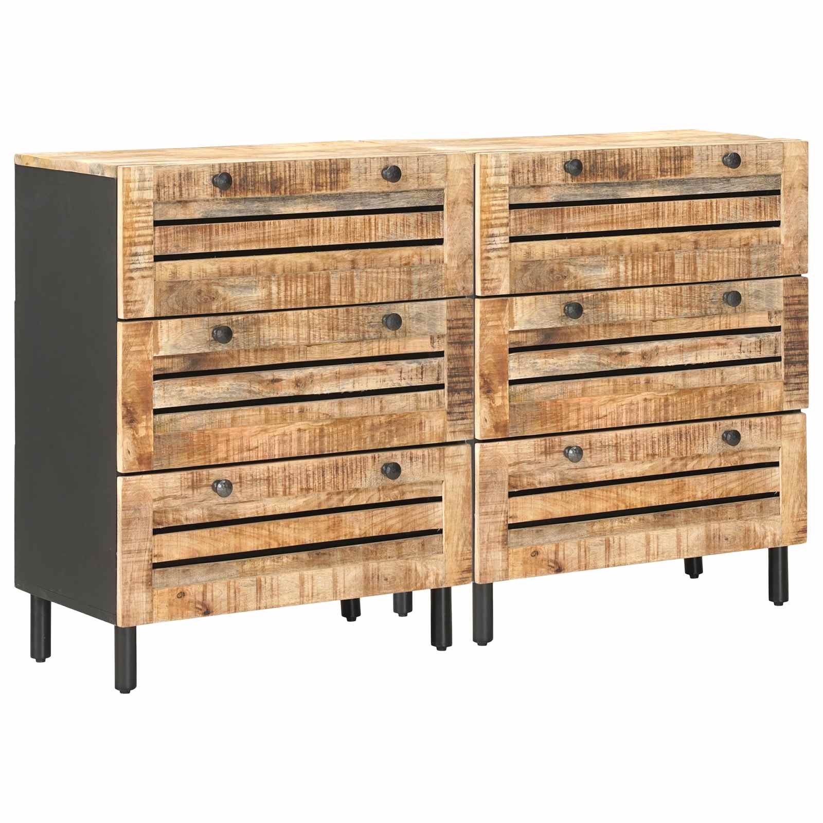 Armoires de rangement 2 pc 120 x 33 x 75 cm Multicolore