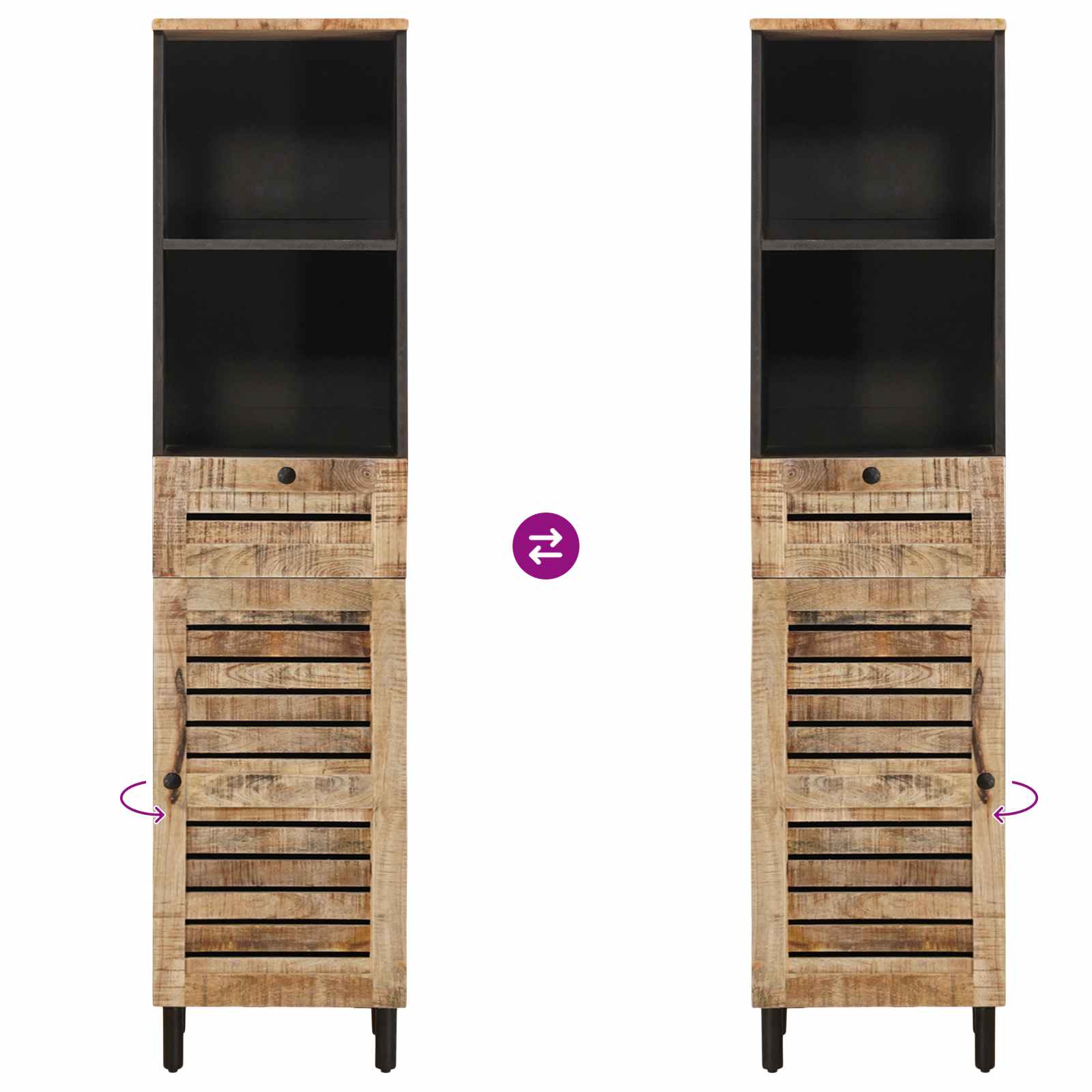 Ensemble de Meubles de Salle de Bain 3 pc Naturel